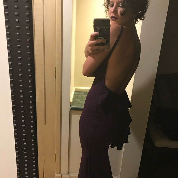 Elegant Purple Evening Gown - Picture 8 of 9